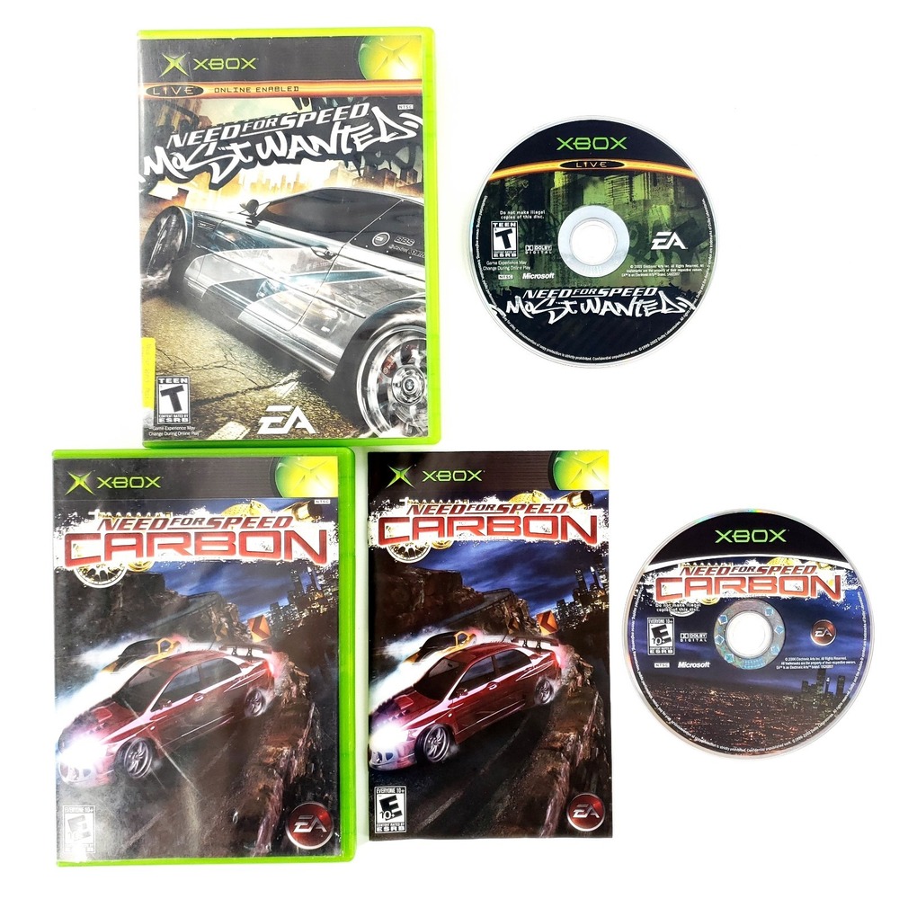 Need for Speed: Most Wanted & Carbon Microsoft Xbox Tested & Works
